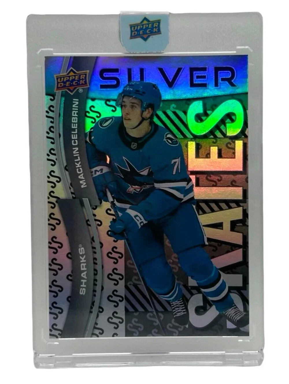 2024 Upper Deck # SS-7 Macklin Celebrini Rookie Silver Skates (RC) SSP